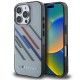 BMW Motosport IML Random Stripes iPhone 16 Pro Max Case - Gray
