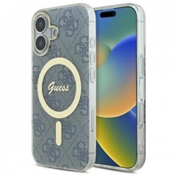 Guess IML 4G MagSafe iPhone 16 Case - Blue