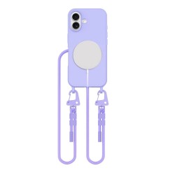 Tech-Protect MagNecklace MagSafe Case with Lanyard for iPhone 16 - Purple