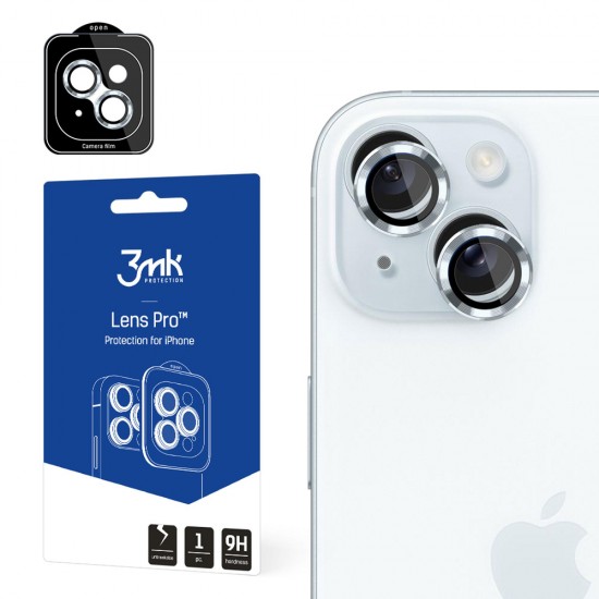 3mk Lens Protection Pro Camera Cover with Blue Frame for iPhone 15