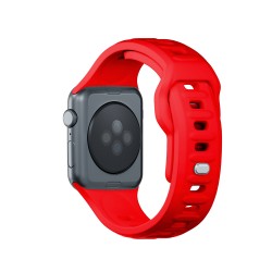 3mk Silicone Watch Strap for Apple Watch 38 / 40 / 41 mm - red