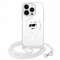 Karl Lagerfeld IML Choupette Head & Cord Magsafe Case for iPhone 16 Pro Max - Clear