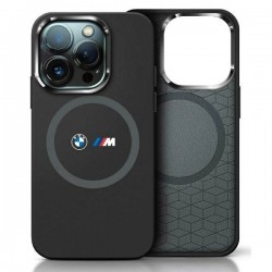BMW M Silicone Printed Ring MagSafe iPhone 16 Case - Black