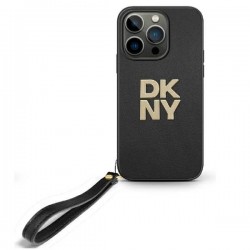 DKNY Wrist Strap Stock Logo iPhone 16 Pro Case - Black