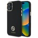 Guess Silicone Logo Strass 4G Case for iPhone 16 - Black