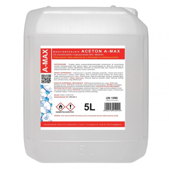 Acetone solvent remover A-MAX 5L