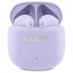Guess Bluetooth headphones GUTWSJ14ESGU TWS + docking station purple/purple Printed Classic Logo