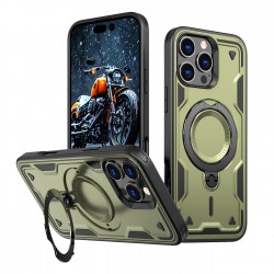 Hybrid Armor Trendy Case with MagSafe for iPhone 16 Pro - Green