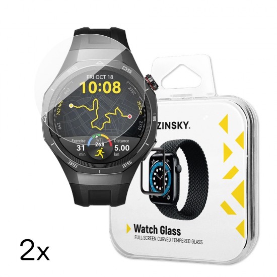 Wozinsky Full Glue Tempered Glass for Huawei Watch GT 5 / GT 5 Pro / GT 4 / GT 4 Pro / GT 3 / GT 3 Pro 42mm (2 pcs.)