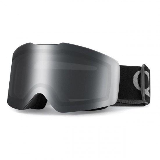 Qunature Black Frameless Ski Goggles - Black