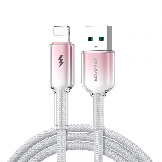 Joyroom S-A42 Crystal-Clear Series 3A USB-A - Lightning cable 1.2m - white