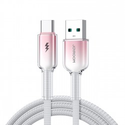 Joyroom S-A42 Crystal-Clear Series 3A USB-A - USB-C cable 1.2m - white