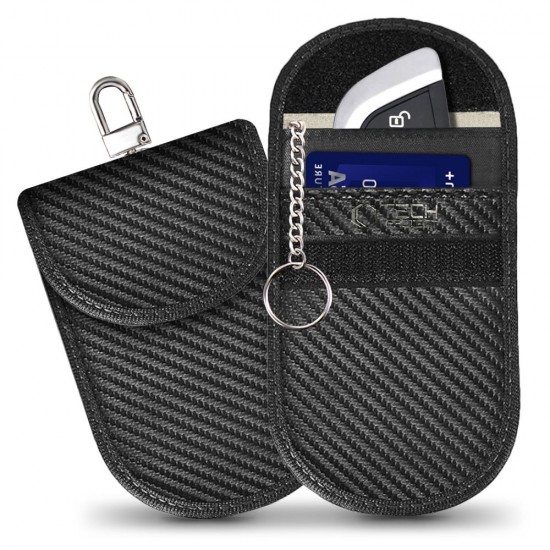 Tech-Protect KLR100 RFID Blocking Car Key Case - Black - Carbon