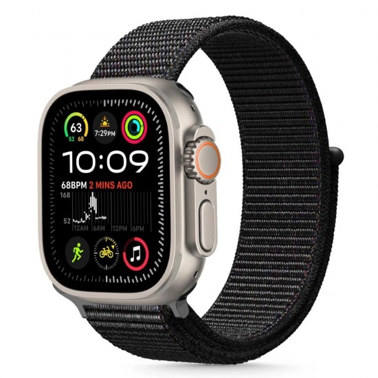 Tech-Protect Nylon Strap for Apple Watch 44 / 45 / 46 / 49 mm - Black