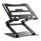 Laptop stand Wozinsky WRS-CPY75DSB aluminum + Free! smartphone stand - black