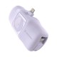 Wozinsky WF16-YLS 5000mAh 15W Lightning Mini Power Bank with Built-in USB-C Cable and Apple Watch Charger - Purple