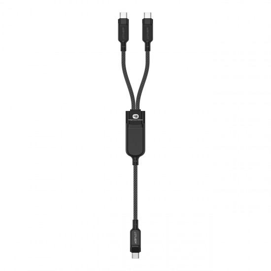 Acefast C5 USB-C - USB-C / USB-C 2in1 100W 480Mb/s cable - black