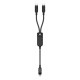 Acefast C5 USB-C - USB-C / USB-C 2in1 100W 480Mb/s cable - black