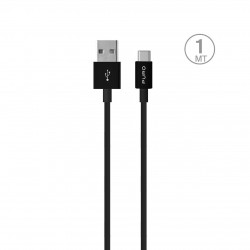 Puro White USB-A USB-C Cable 1m - Black