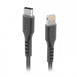 USB-C - Lightning cable for data and charging 1m, Black