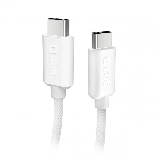 SBS TECABLETISSUETCCG USB-C - USB-C 1.5m 60W braided cable - gray