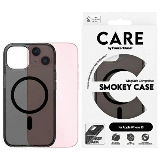 Care PanzerGlass Flagship Case MagSafe for iPhone 15 - Black