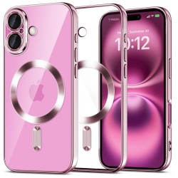 Tech-Protect MagFlex MagSafena iPhone 16 Case - Clear / Pink
