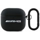 AMG Leather White Logo Case for AirPods 4 - Black / White