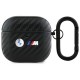 BMW Carbon Double Metal Logo Case for AirPods 4 - Black