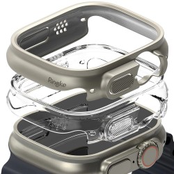 Ringke Slim 2-pack Case for Apple Watch Ultra 1/2 (49mm) - Clear & Titanium