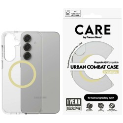 CARE by PanzerGlass Flagship Urban Combat Chardonnay QI Case for Samsung Galaxy S25+ - Transparent