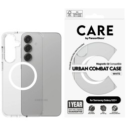 CARE by PanzerGlass Flagship Urban Combat White QI Case for Samsung Galaxy S25+ - Transparent