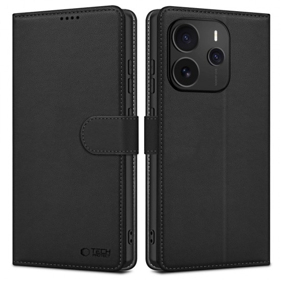 Tech-Protect Wallet Case for Xiaomi Redmi Note 14 5G - Matte Black