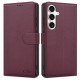 Tech-Protect Wallet Case for Samsung Galaxy S25 - Burgundy