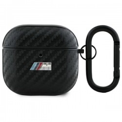 BMW BMA4CMPUCA AirPods 4 cover black/black PU Carbon M Collection