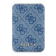 Guess Powerbank inductive 15W GUPB5FP4EMGB 5000mAh blue/blue 4G Leather Metal Logo MagSafe