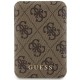 Guess Powerbank inductive 15W GUPB5FP4EMGW 5000mAh brown/brown 4G Leather Metal Logo MagSafe