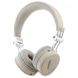 Guess Bluetooth on-ear headphones ENC GUBH70PGTSPSE beige/beige Grained Classic Round Shape