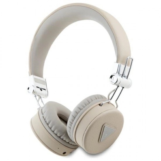 Guess Bluetooth on-ear headphones ENC GUBH70PGTSPSE beige/beige Grained Classic Round Shape
