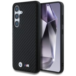 BMW Leather Carbon MagSafe Case for Samsung Galaxy S25 - Black