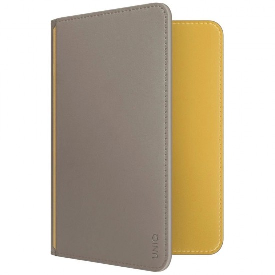 Uniq Belmont RFID Blocking Passport Case - Grey/Yellow