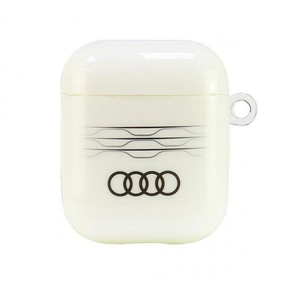 Audi IML Geometric Pattern Case for AirPods 1 / 2 - White