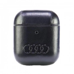 Audi Leather Big Logo Case for AirPods 1 / 2 - Black