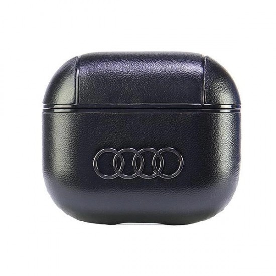 Audi Leather Big Logo Case for AirPods 3 - Black