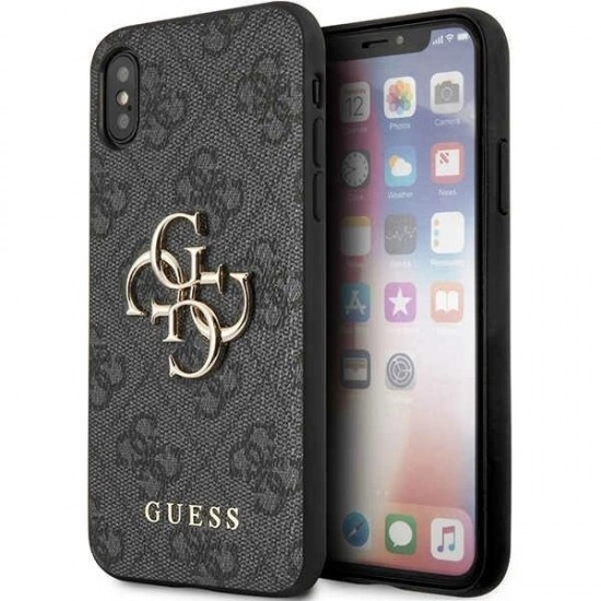 Guess 4G Big Metal Logo iPhone X/XS Case - Gray