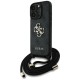 Guess 4G Big Logo Cord Stap Crossbody Case for iPhone 16 Pro Max black