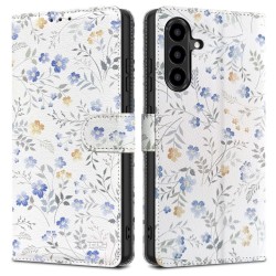 Tech-Protect Wallet Case for Samsung Galaxy A56 5G - White Daisies