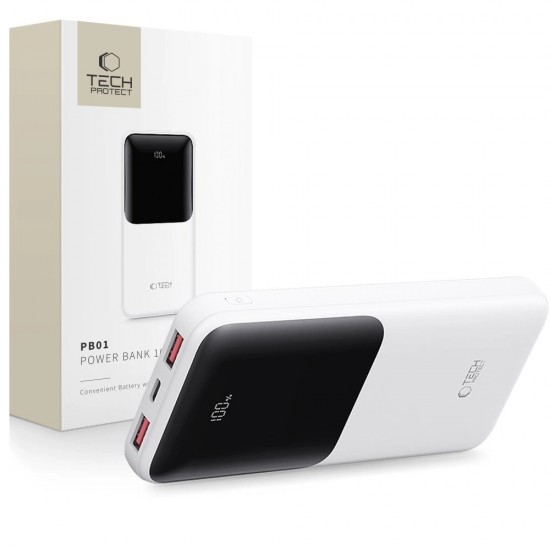 Powerbank Tech-Protect PB01 10000mAh 22.5W - white