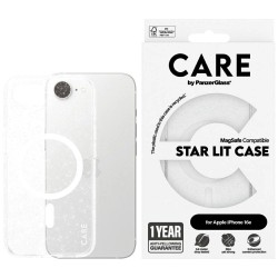 CARE by PanzerGlass Flagship Urban Combat StarLight White MagSafe iPhone 16e Case - Clear