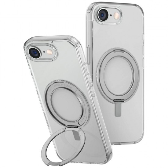 Uniq Swivix 360 Rotating Kickstand Case for iPhone 16e - Transparent
